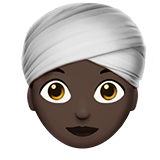 femme en turban : peau foncée