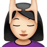 femme qui se fait masser : peau claire