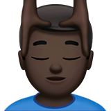 homme qui se fait masser : peau foncée