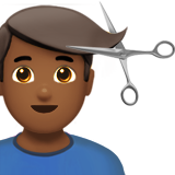 homme qui se fait couper les cheveux : peau mate