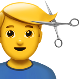 homme qui se fait couper les cheveux