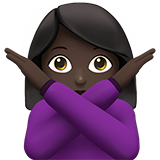 femme faisant un geste d’interdiction : peau foncée