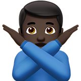 homme faisant un geste d’interdiction : peau foncée