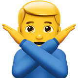 homme faisant un geste d’interdiction