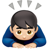 homme qui s’incline : peau claire