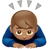 homme qui s’incline : peau légèrement mate