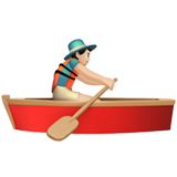 rameur dans une barque : peau claire