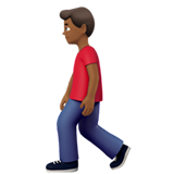 homme qui marche : peau mate