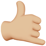 signe appel téléphonique avec les doigts : peau moyennement claire