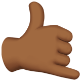 signe appel téléphonique avec les doigts : peau mate