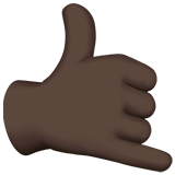 signe appel téléphonique avec les doigts : peau foncée