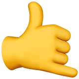 Signe appel téléphonique avec les doigts