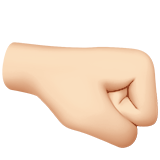 poing à droite : peau claire