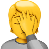 Personne avec la paume sur le visage