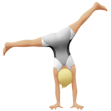 personne faisant la roue : peau moyennement claire