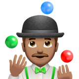 jongleur : peau légèrement mate