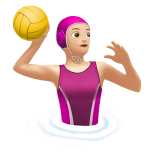 joueuse de water-polo : peau claire