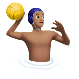 joueur de water-polo : peau légèrement mate