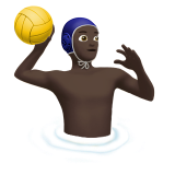 joueur de water-polo : peau foncée