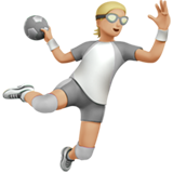 personne jouant au handball : peau moyennement claire