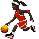 femme avec ballon : peau foncée