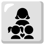 Famille : femme, fille et garçon - Noto Color Emoji
