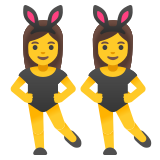 Femmes avec des oreilles de lapin - Noto Color Emoji