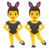 Hommes avec des oreilles de lapin - Noto Color Emoji