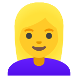 Femme blonde - Noto Color Emoji
