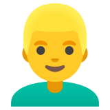 Homme blond - Noto Color Emoji