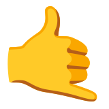 Signe appel téléphonique avec les doigts - Noto Color Emoji