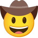 Visage avec chapeau de cowboy - Noto Color Emoji