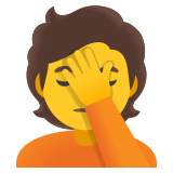 Personne avec la paume sur le visage - Noto Color Emoji