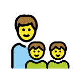 Famille : homme, garçon et garçon - OpenMoji