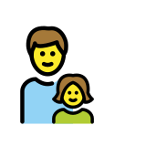 Famille : homme et fille - OpenMoji