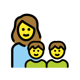 Famille : femme, garçon et garçon - OpenMoji