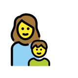 Famille : femme et garçon - OpenMoji