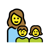 Famille : femme, fille et garçon - OpenMoji