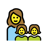 Famille : femme, fille et fille - OpenMoji