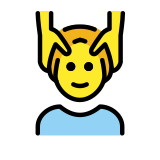 Homme qui se fait masser - OpenMoji