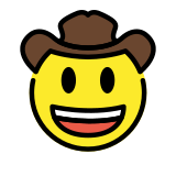 Visage avec chapeau de cowboy - OpenMoji