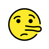 Visage de menteur - OpenMoji