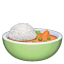 Bol avec riz U+1F35B Bol avec riz U+1F35B