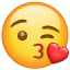 Smiley Baiser avec Coeur U+1F618 Smiley Baiser avec Coeur U+1F618