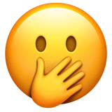 Smiley yeux ouverts et main sur la bouche U+1FAE2 Smiley yeux ouverts et main sur la bouche U+1FAE2
