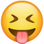 Smiley Yeux Fermés et Langue Tirée U+1F61D Smiley Yeux Fermés et Langue Tirée U+1F61D