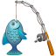 Canne et poisson U+1F3A3 Canne et poisson U+1F3A3