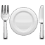 Emoji Table avec couverts U+1F37D Emoji Table avec couverts U+1F37D