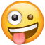 Emoji visage fou U+1F92A