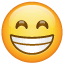 Emoji sourit joyeusement U+1F601 Emoji sourit joyeusement U+1F601